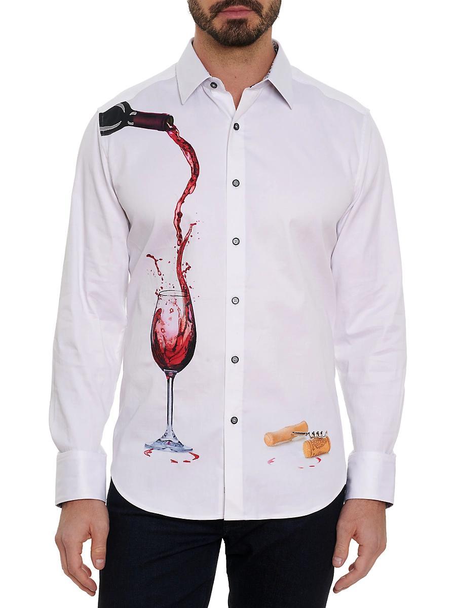 Mens Pinot Noir Stretch Button-Up Product Image