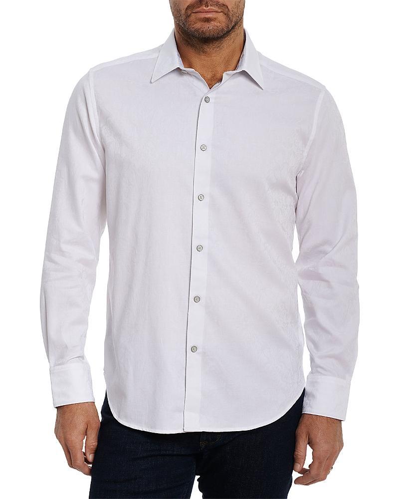 Mens Highland Stretch Cotton Jacquard Sport Shirt Product Image