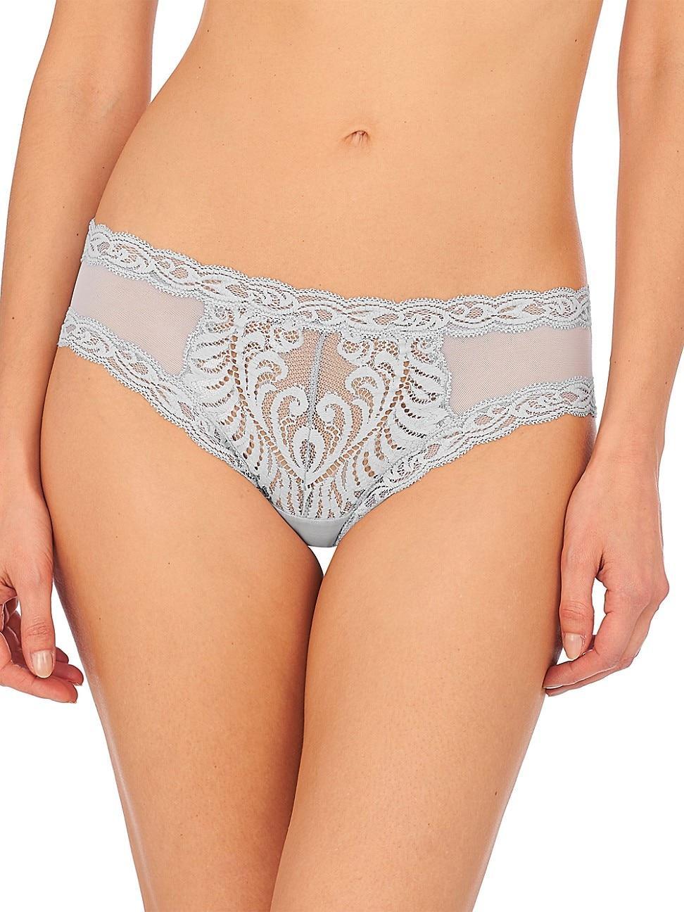 Feathers Lace-Trim and Mesh Hipster Briefs Product Image