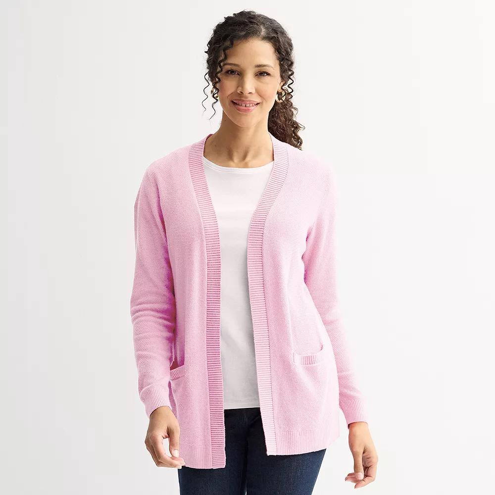 Women's Croft & Barrow® Pocket Cardigan, Size: XS, Daydream Purple Product Image