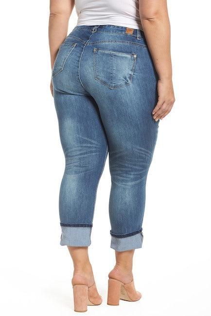 W8P1545LL   Democracy “Flex”-ellent Coolmax® Slim Straight Leg Flood Jean Product Image