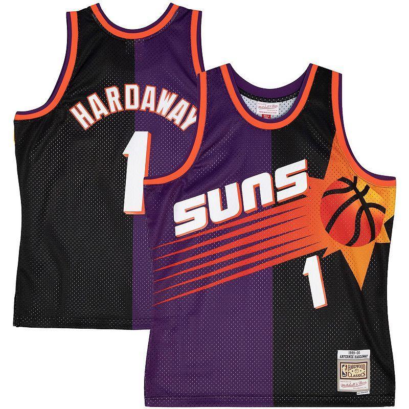 Men's Mitchell & Ness Penny Hardaway Purple/Black Phoenix Suns Hardwood Classics 1999/00 Split Swingman Jersey, Size: Medium, Phx Purple Product Image