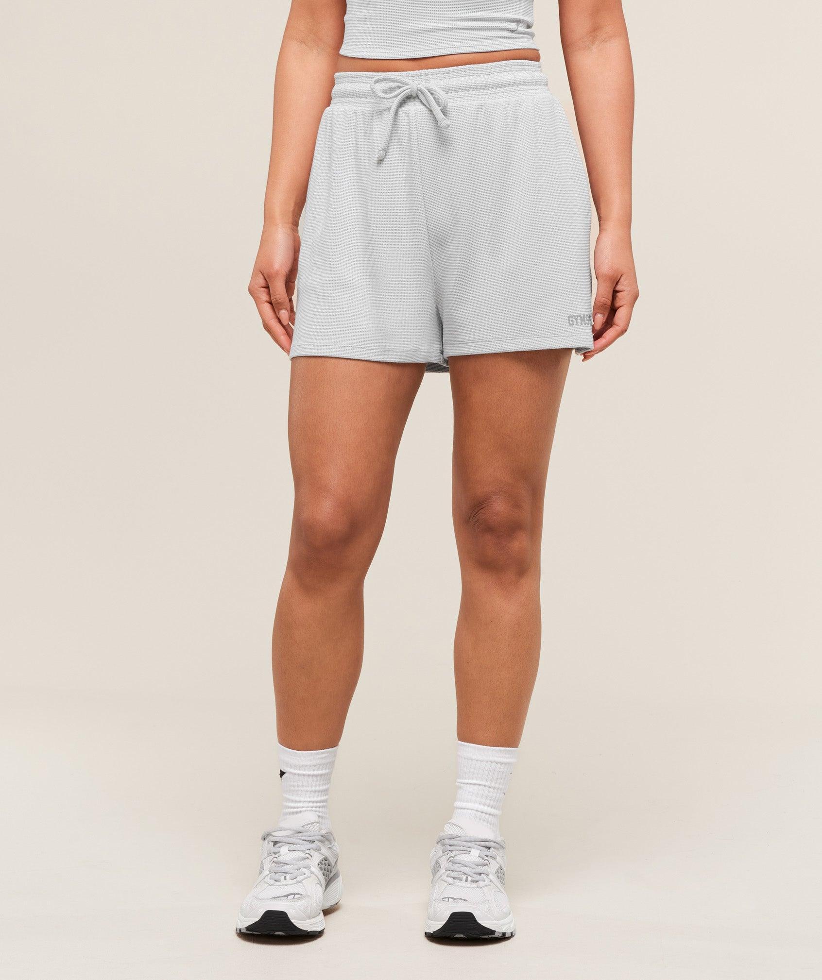 Gymshark Waffle Shorts - Light Grey Female Product Image