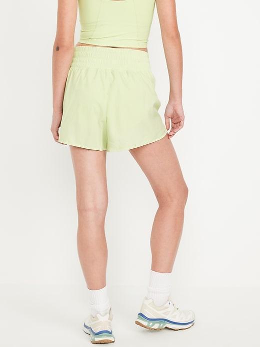 Extra High-Waisted Crinkle Run Shorts -- 3-inch inseam Product Image