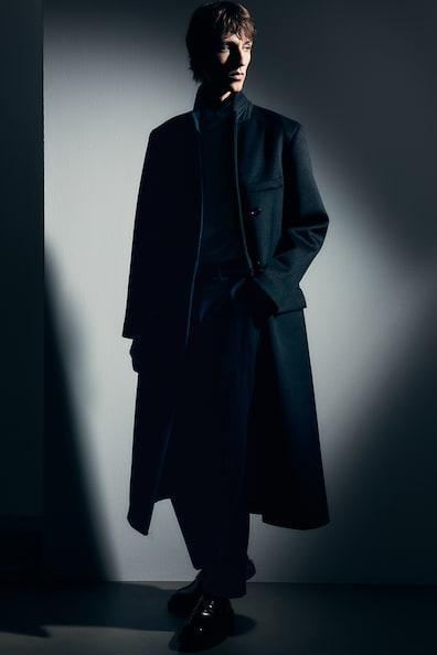 Double-Breasted Wool-Blend Coat Product Image