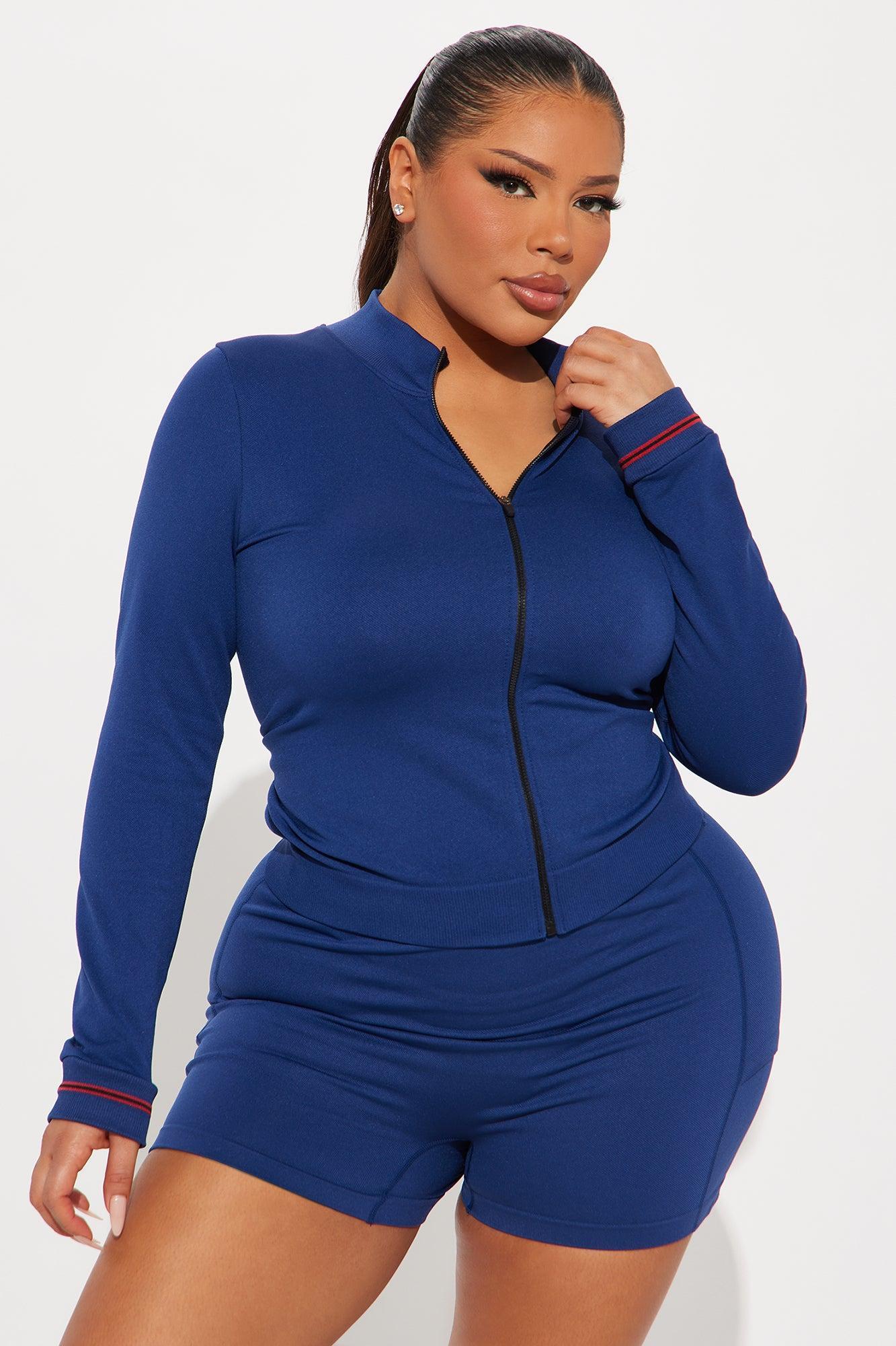 Power Up Flex Seamless Active Jacket - Midnight Blue Product Image