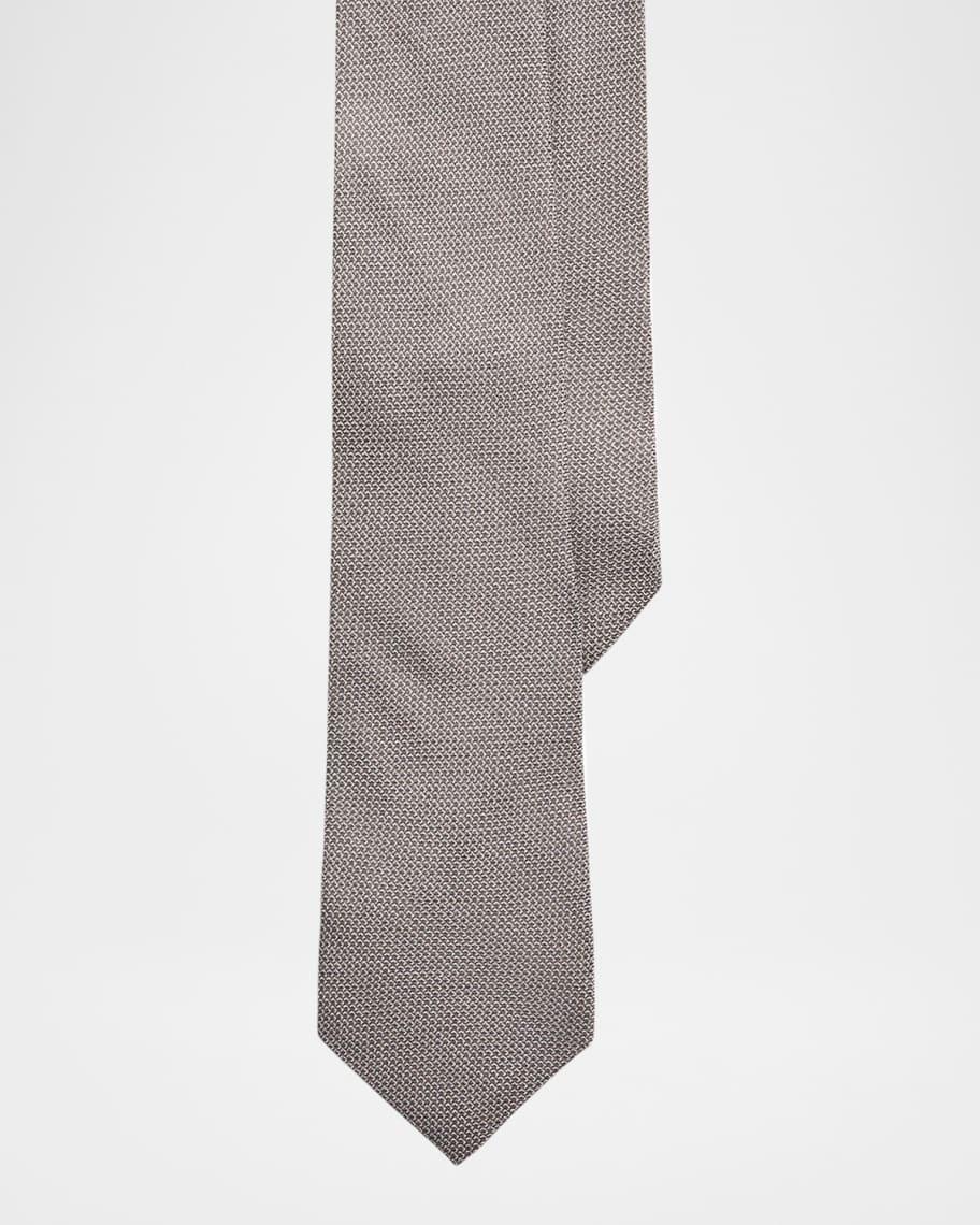 Men's Tweed-Print Cashmere-Silk Tie Product Image