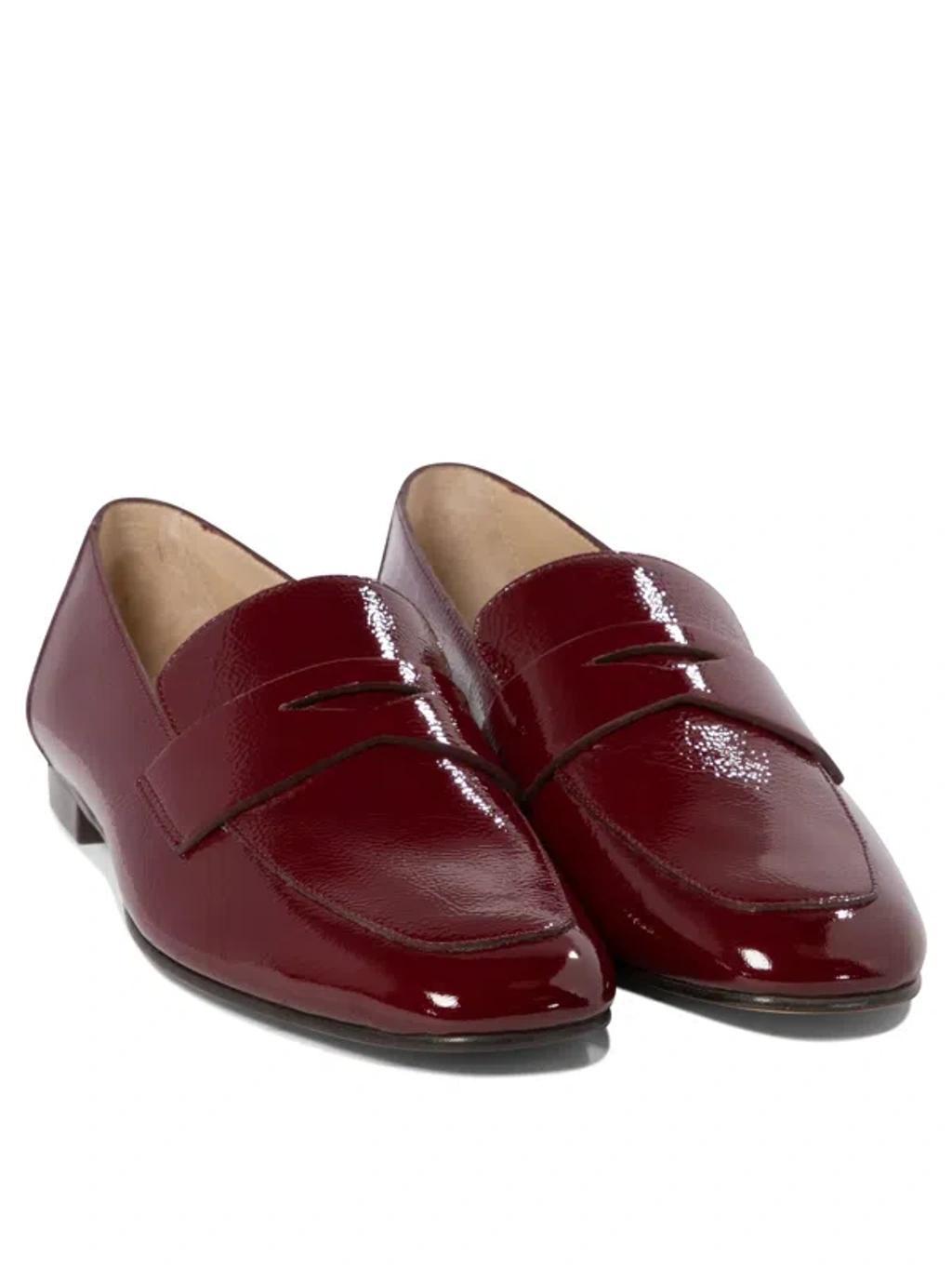 Patent Leather Loafers Loafers & Slippers In Bordeaux Product Image