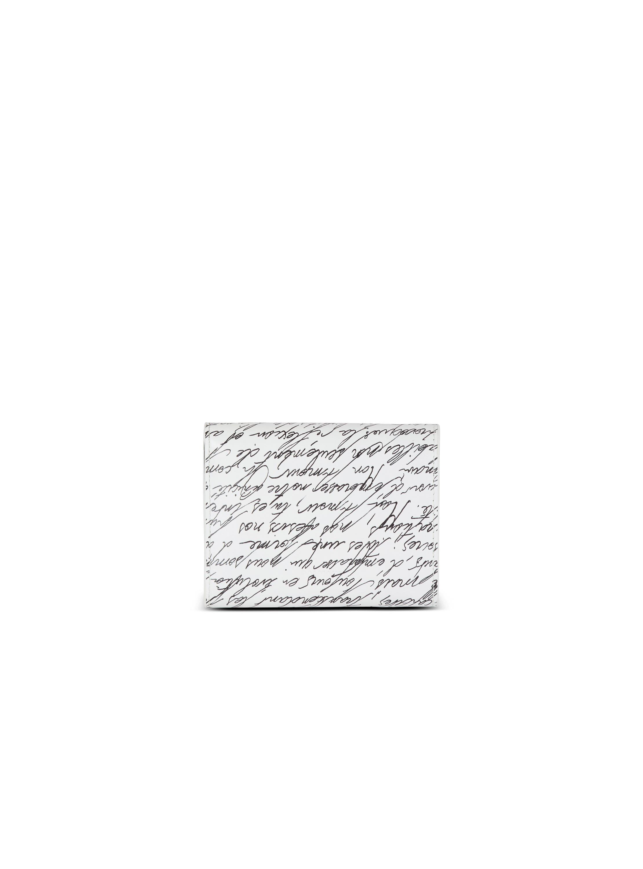 B-Buzz trifold wallet in printed "Love Letter" leather Product Image