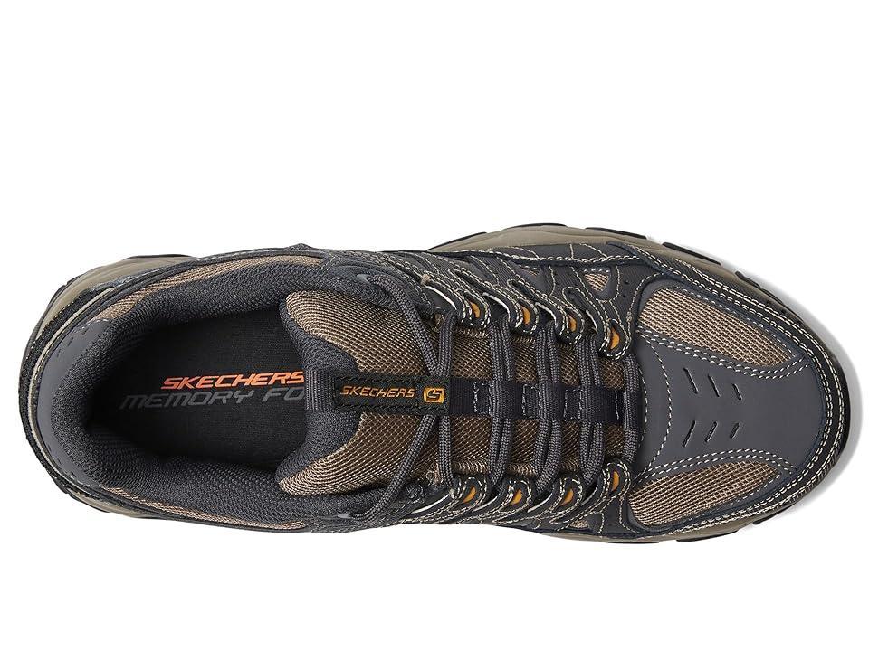 SKECHERS Afterburn M. Fit 2.0 (Charcoal/Gold) Men's Shoes Product Image