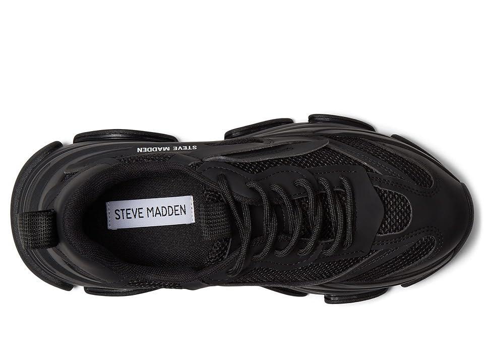 Steve Madden Womens Possession Chunky Lace-Up Sneakers - Black Product Image