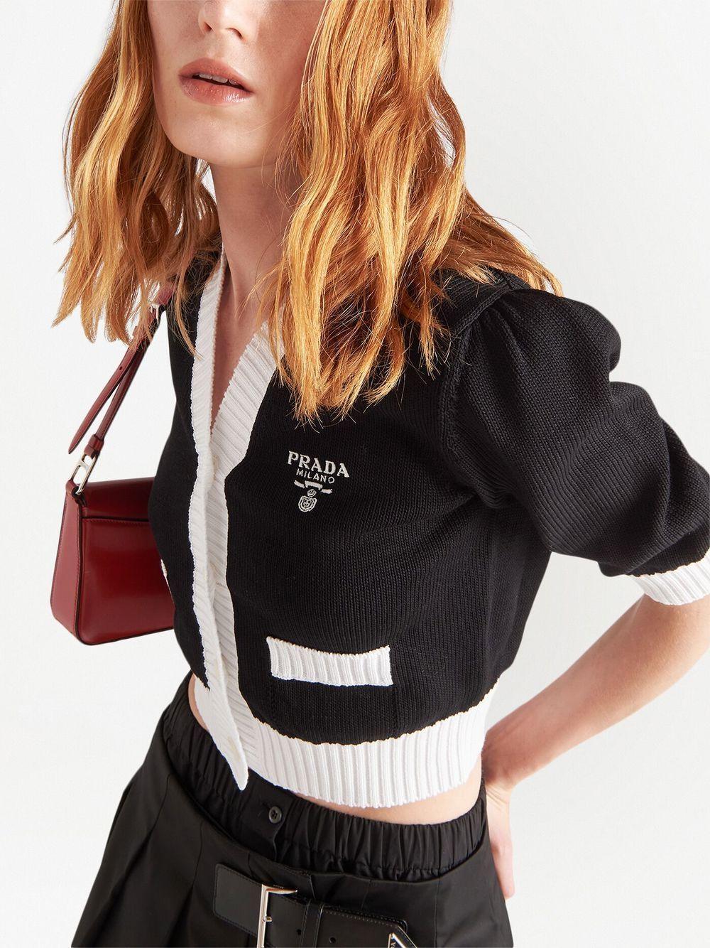 cropped cotton cardigan Product Image