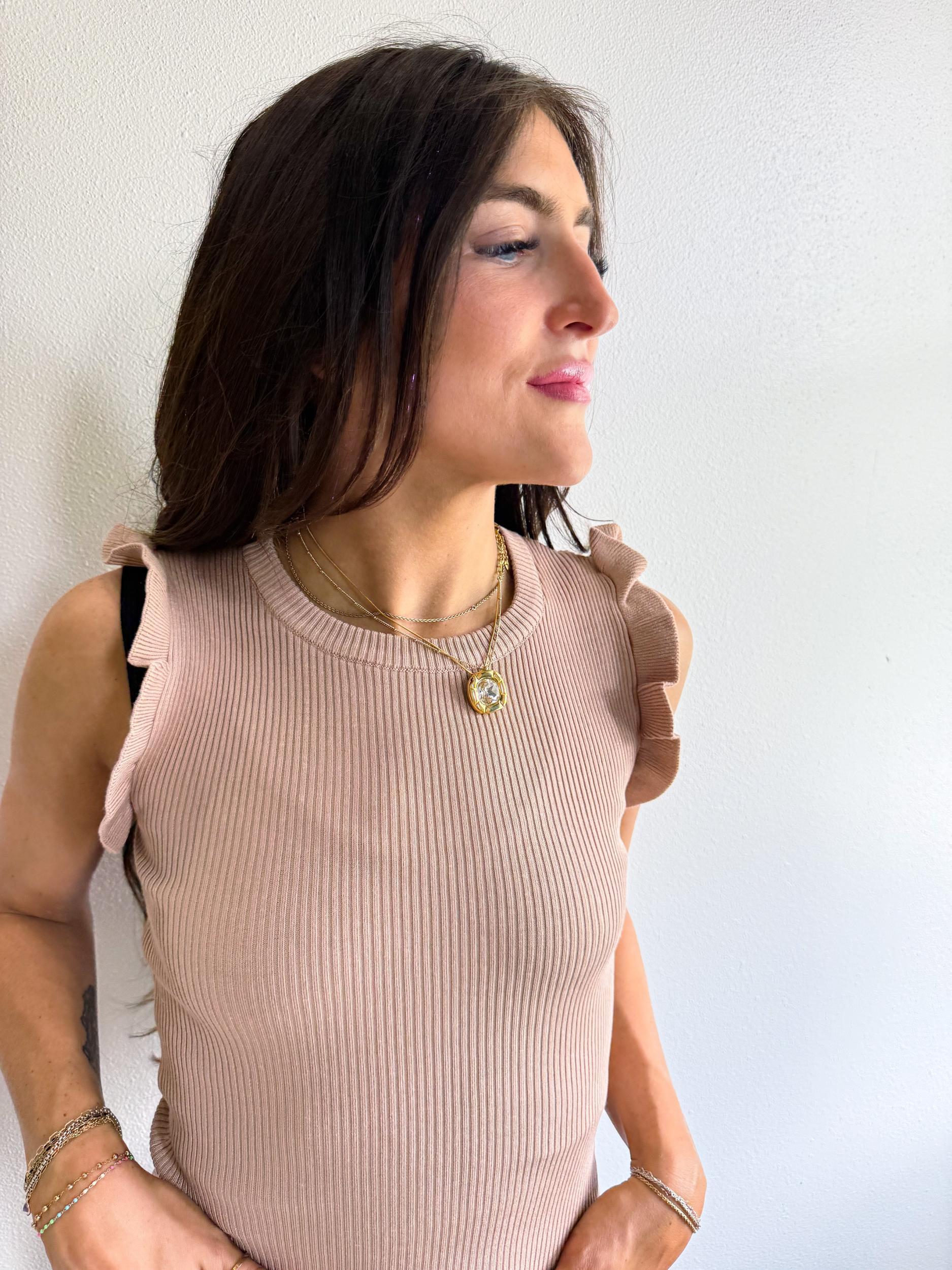 Ruffle Sleeve Tanks Product Image