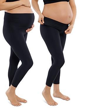 Ingrid & Isabel Fold-Down Active Leggings, Set of 2 Product Image