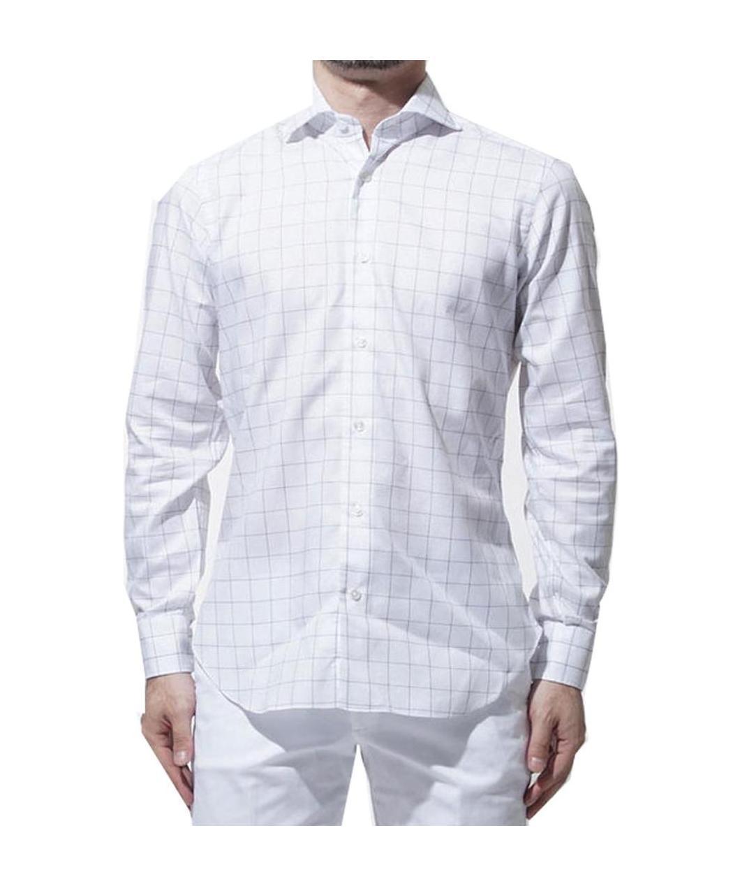 ZEGNA Plaid Shirt In White Product Image