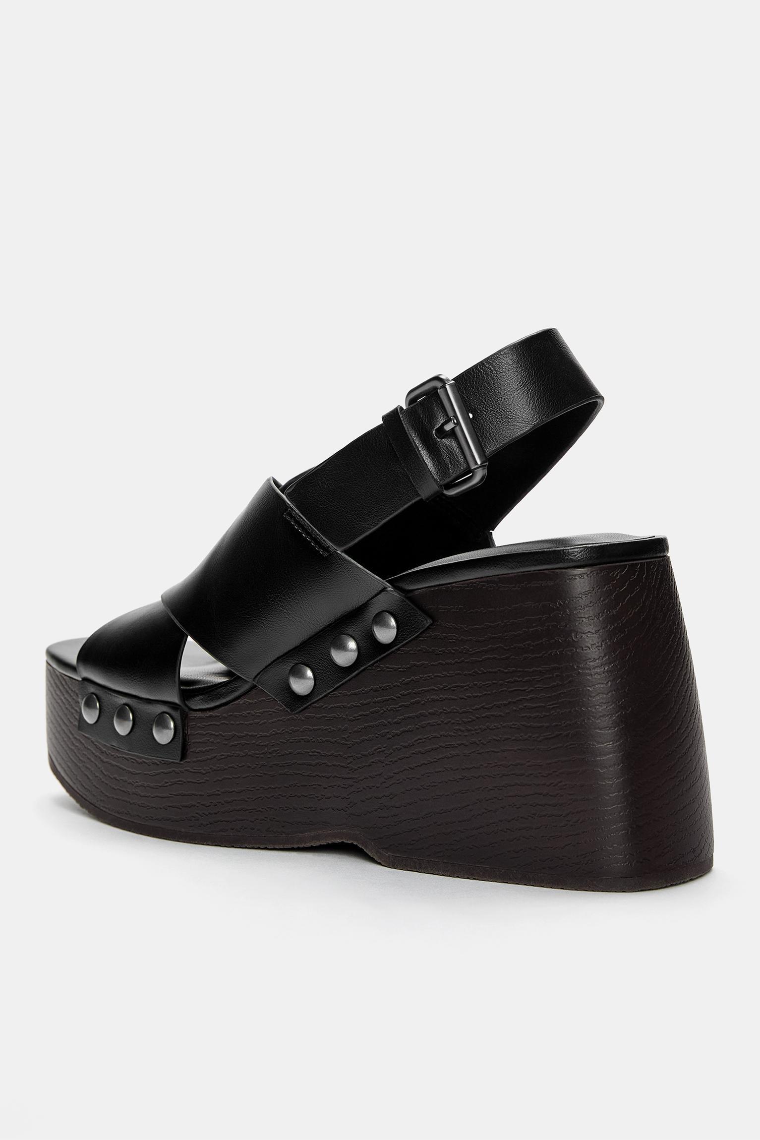 Studded wedge sandals Product Image