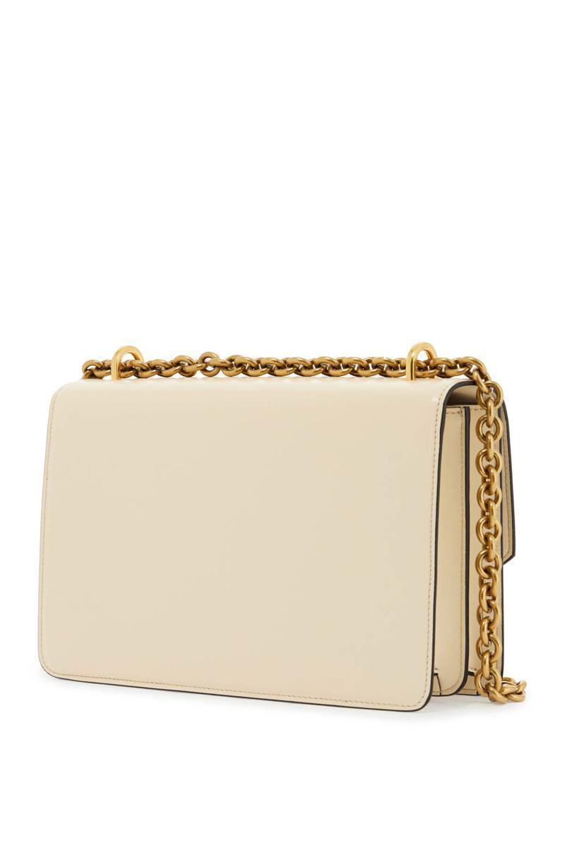 VALENTINO GARAVANI Borsa A Spalla In Pelle Butter White Con Tracolla Catena Product Image