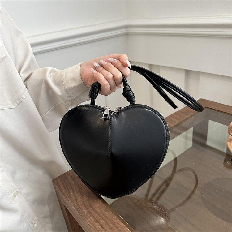 Lior Solid Color Heart Shape Shoulder Bag Product Image