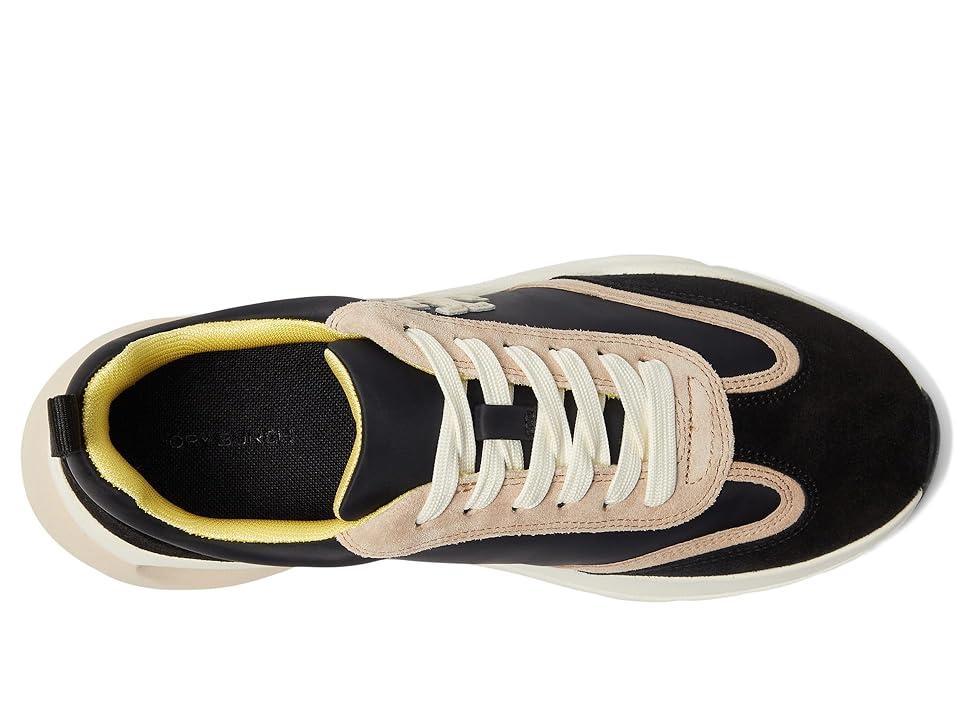 Tory Burch Good Luck Trainer Cream/Black) Women's Shoes Product Image