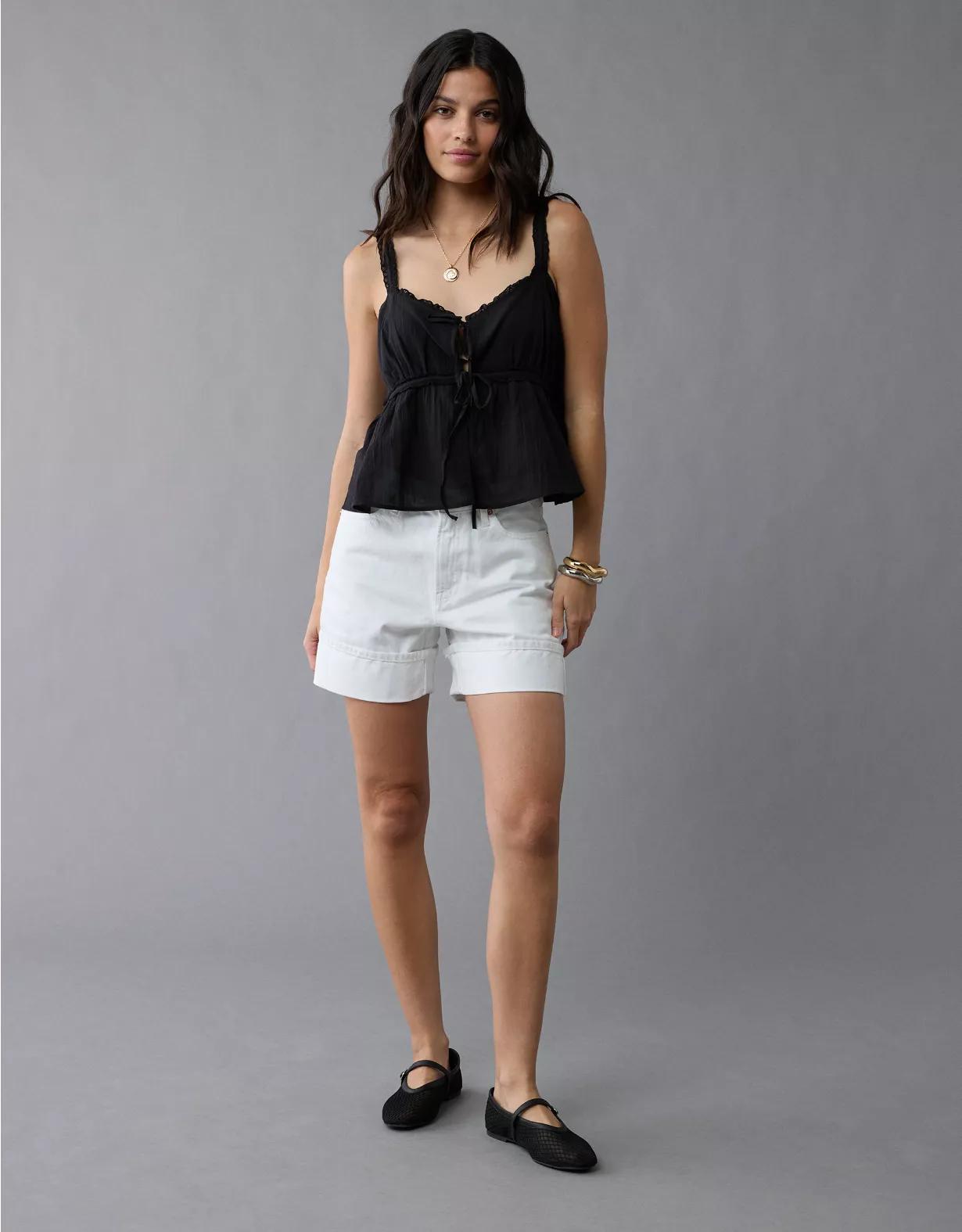 AE 6" Strigid Super High-Waisted Relaxed Denim Short Product Image
