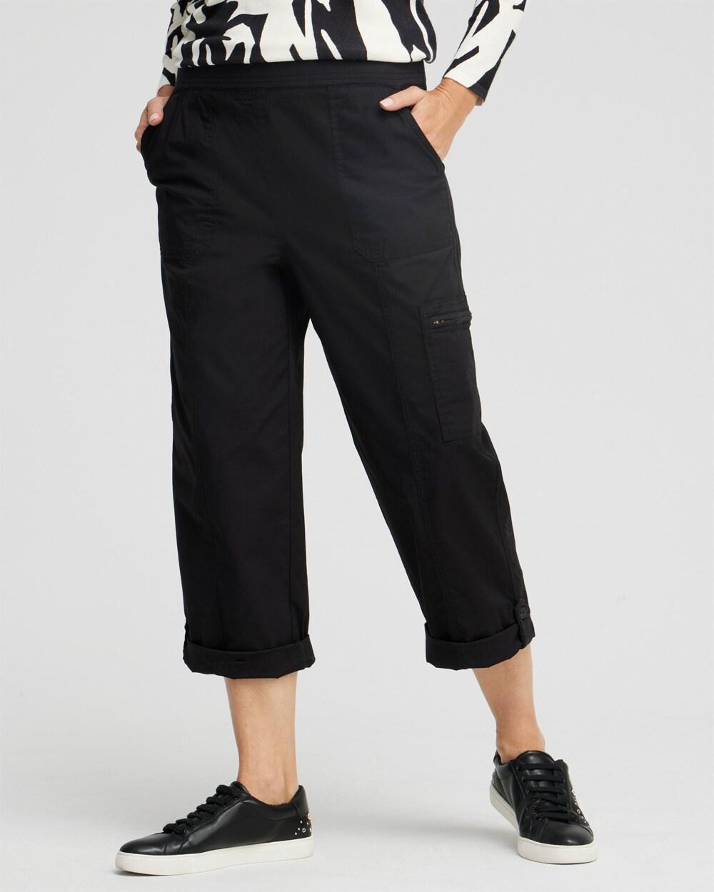 Poplin Cropped Pants Product Image