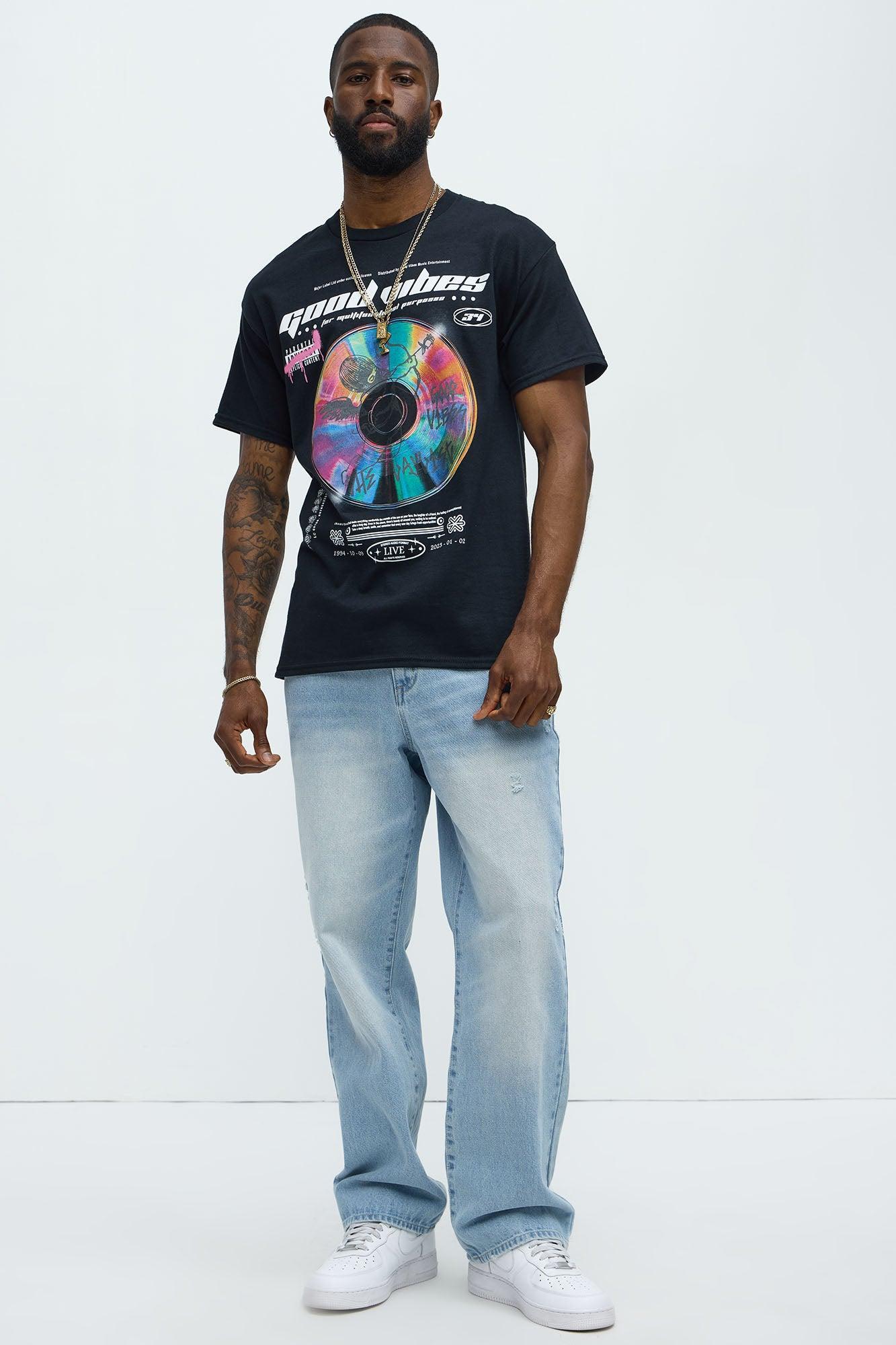 Good Vibes Angel Short Sleeve Tee - Black Product Image