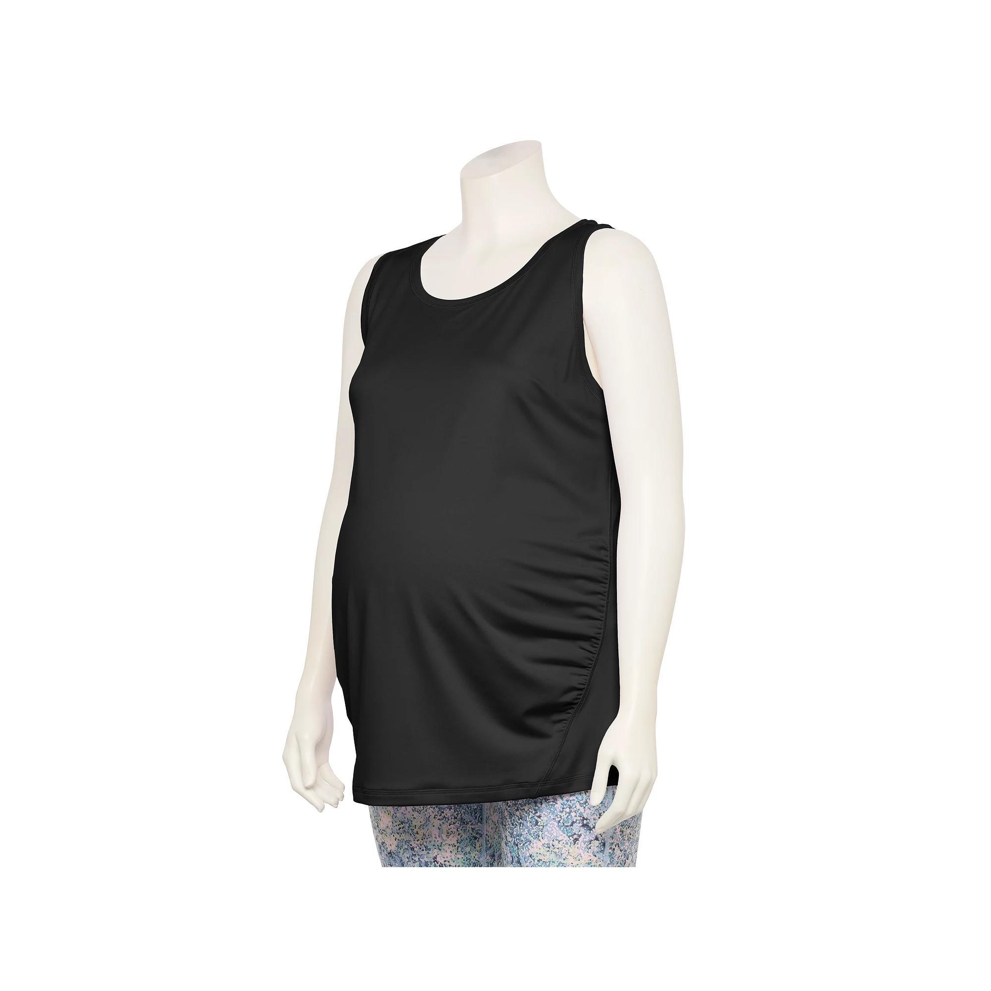 Plus Size Maternity Tek Gear® Performance Tank Top, Women's, Size: 2XL, Mineral Black Product Image