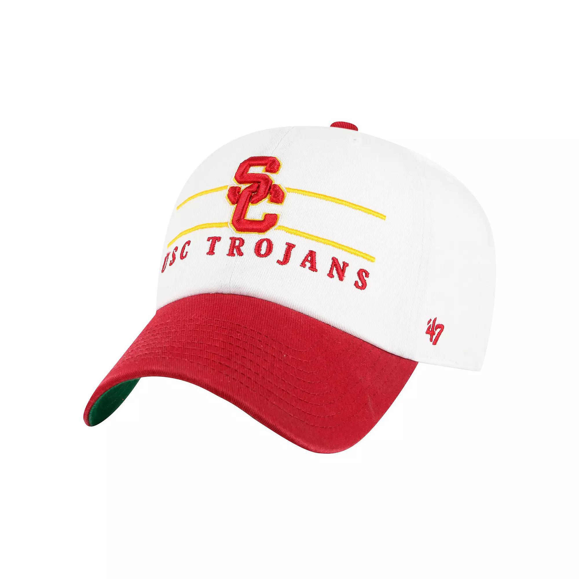 Men's '47 White USC Trojans Gridiron Clean Up Adjustable Hat Product Image