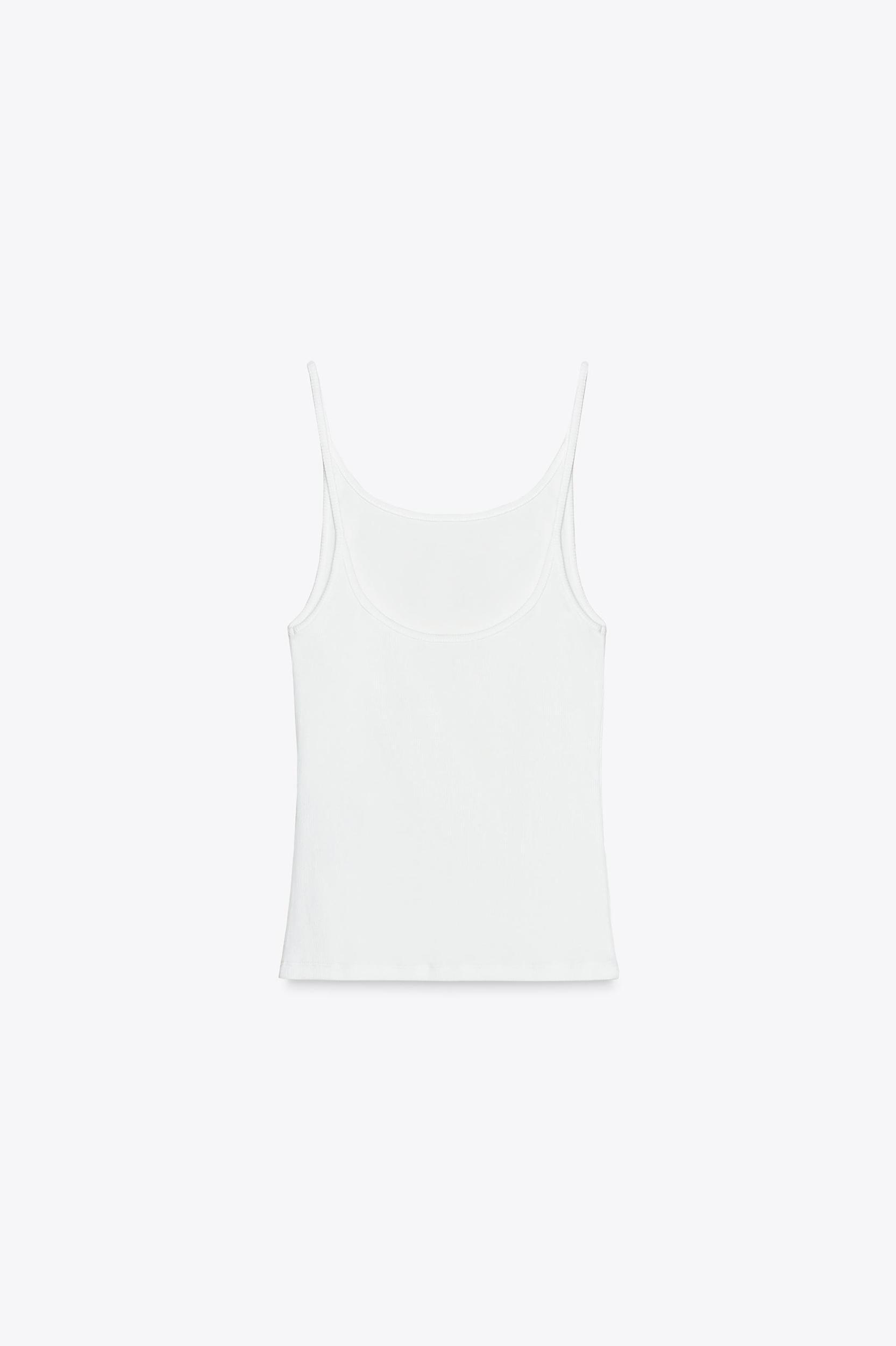 RIBBED STRAPPY TANK TOP Product Image