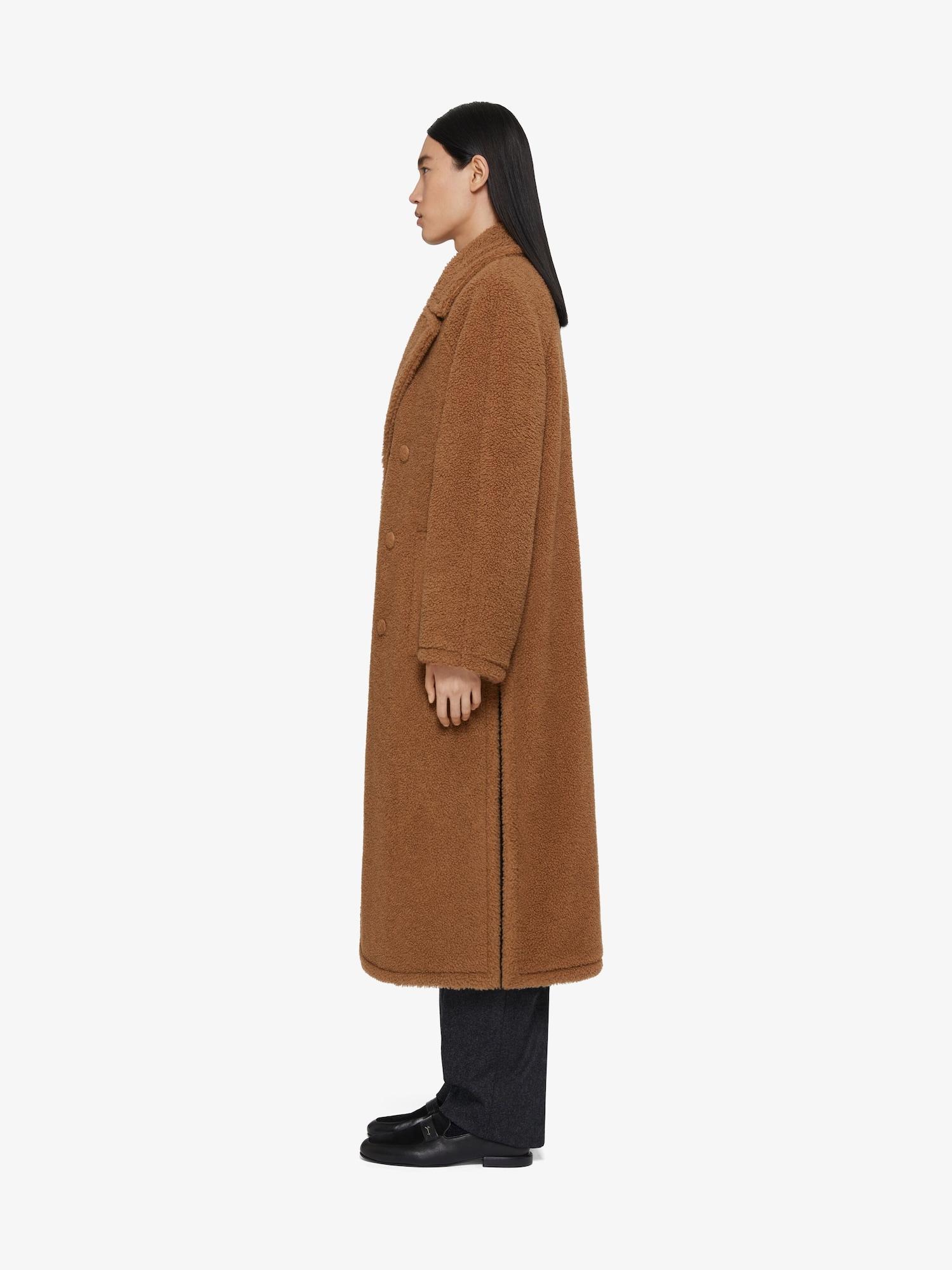 Teddy coat in camel hair and silk Product Image