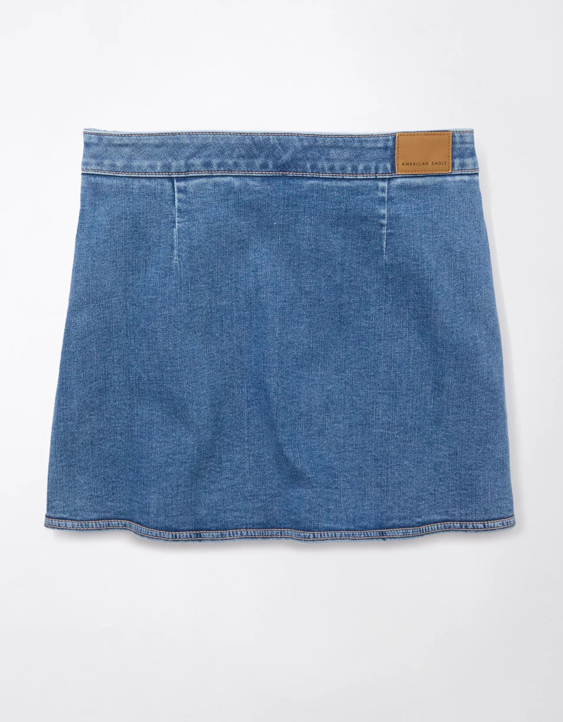 AE Next Level High-Waisted Denim Skort Product Image
