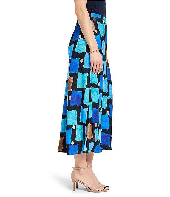 NIC + ZOE Sea Glass Print Coordinating A-Line Slip Skirt Product Image
