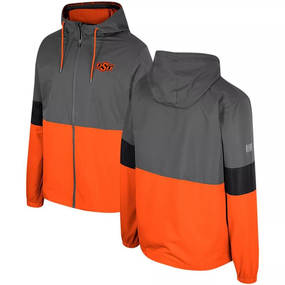 Men's Colosseum Charcoal Oklahoma State Cowboys Miles Full-Zip Jacket, Size: XL Product Image