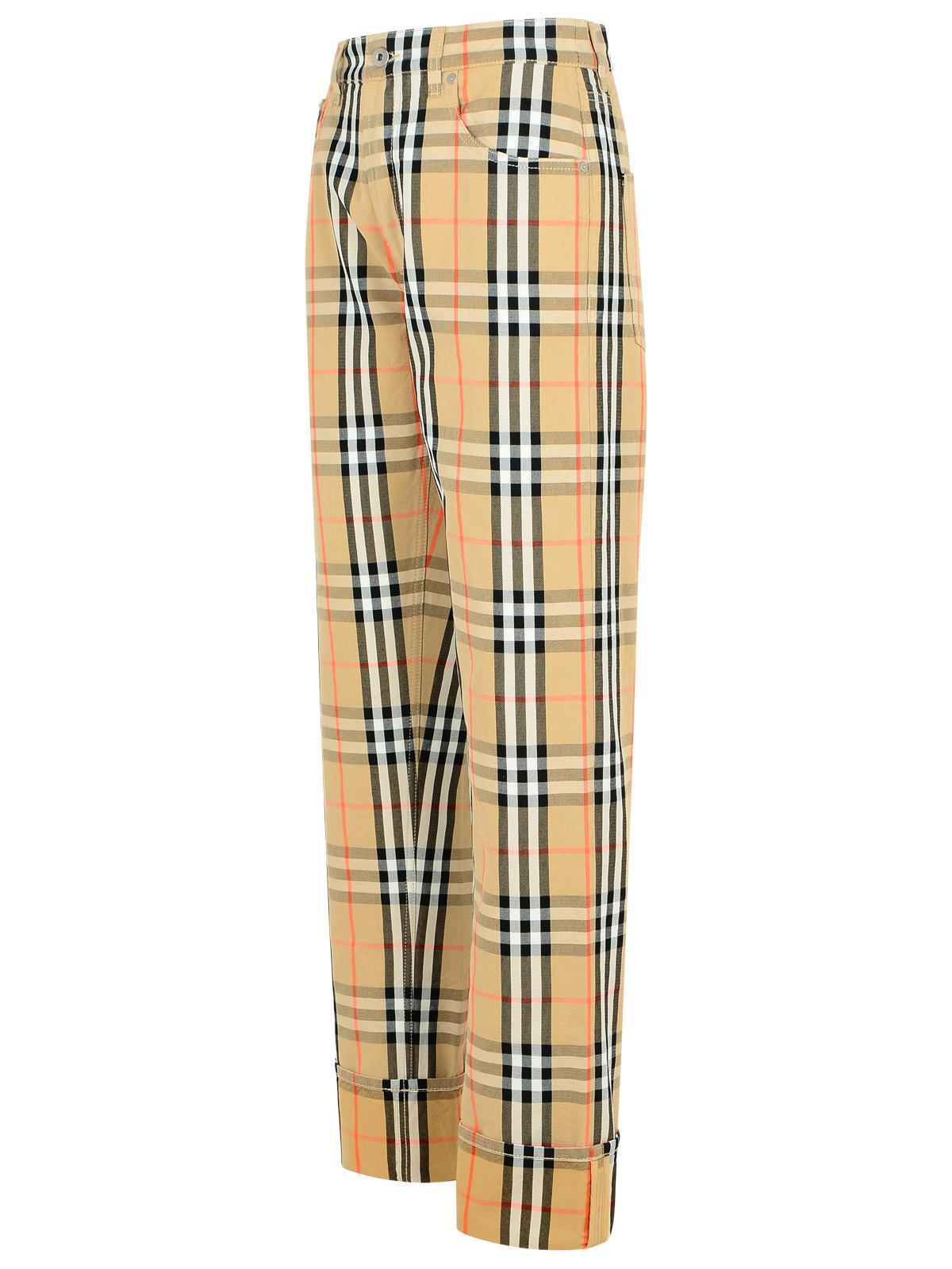 Checked Track Pants In Yellow Product Image