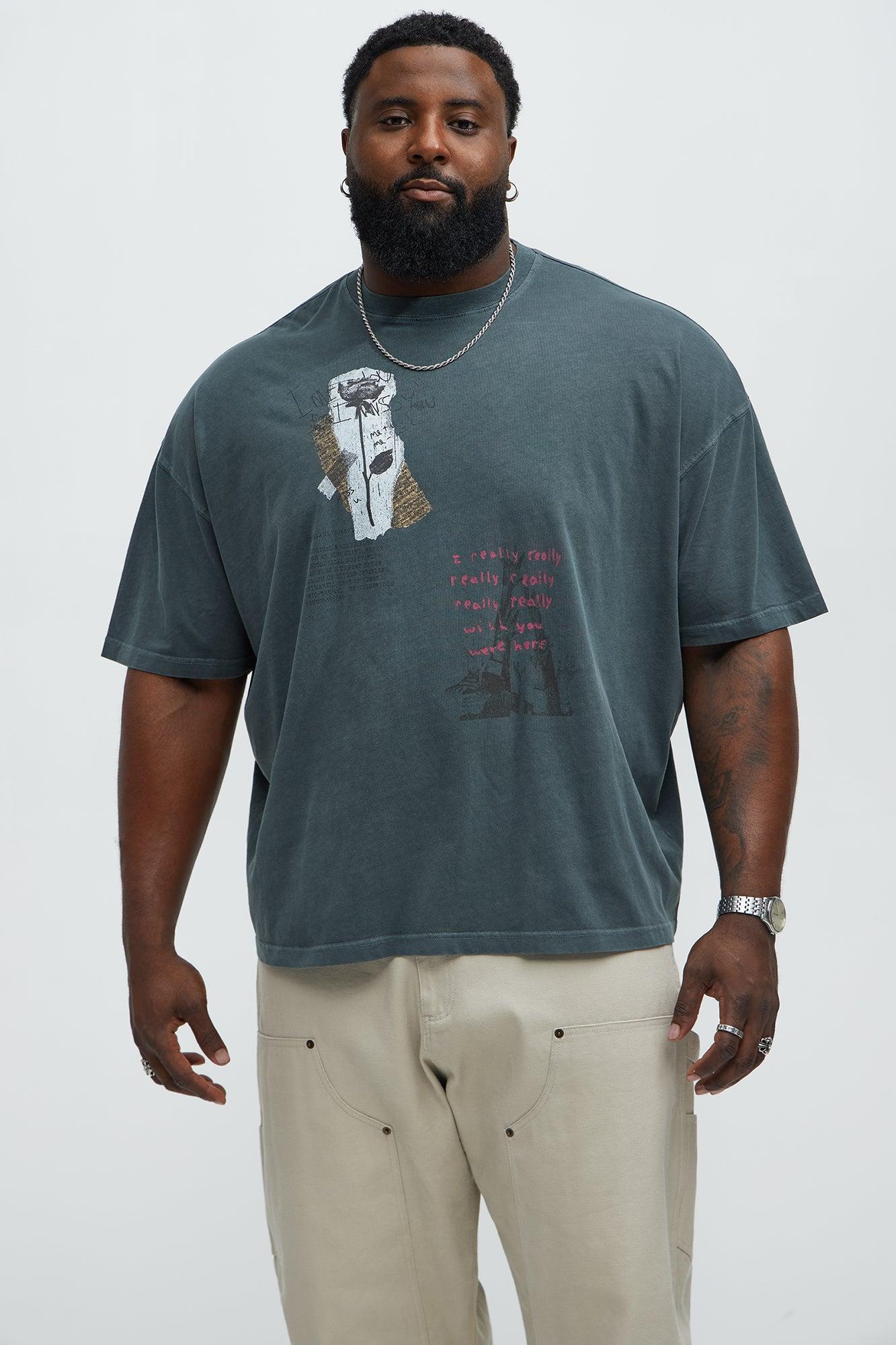 Wishful Thinking Oversized Short Sleeve Tee - Grey Product Image