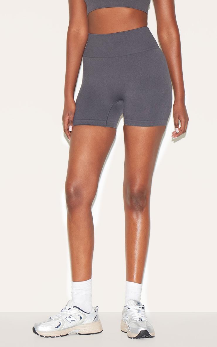 Charcoal Seamless Booty Shorts Product Image