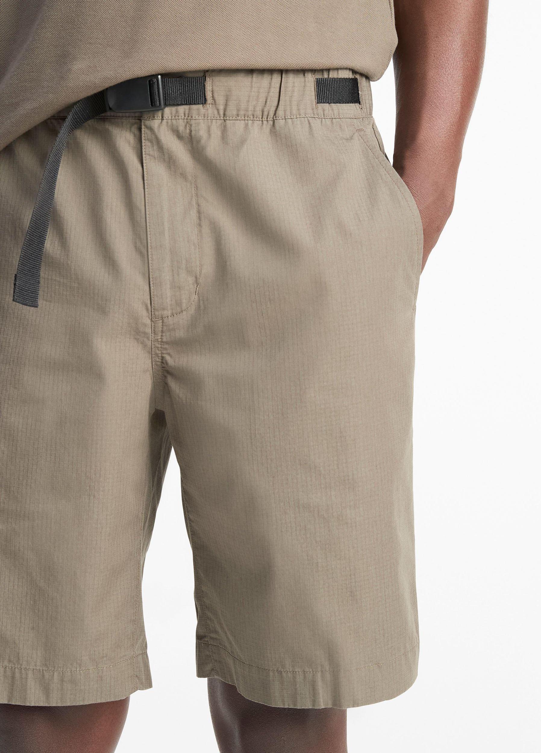 Italian Cotton Ripstop Belted Short Product Image