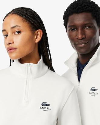 High Neck Zip-Up Print Sweatshirt Product Image