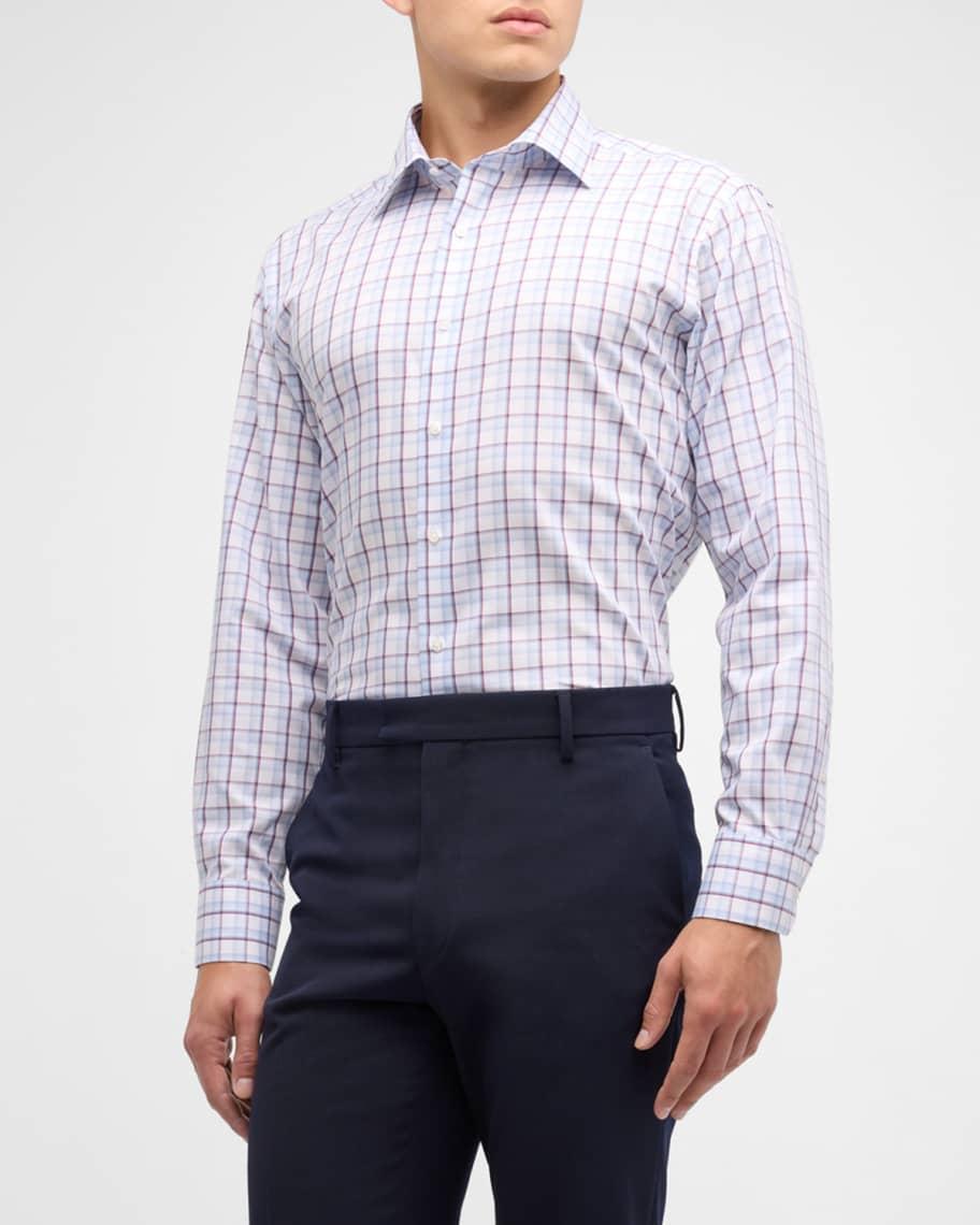 Men's Cotton Check Sport Shirt Product Image