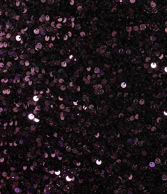 Allison & Kelly Long Sleeve Tie Back Multi Sequin Dress Product Image