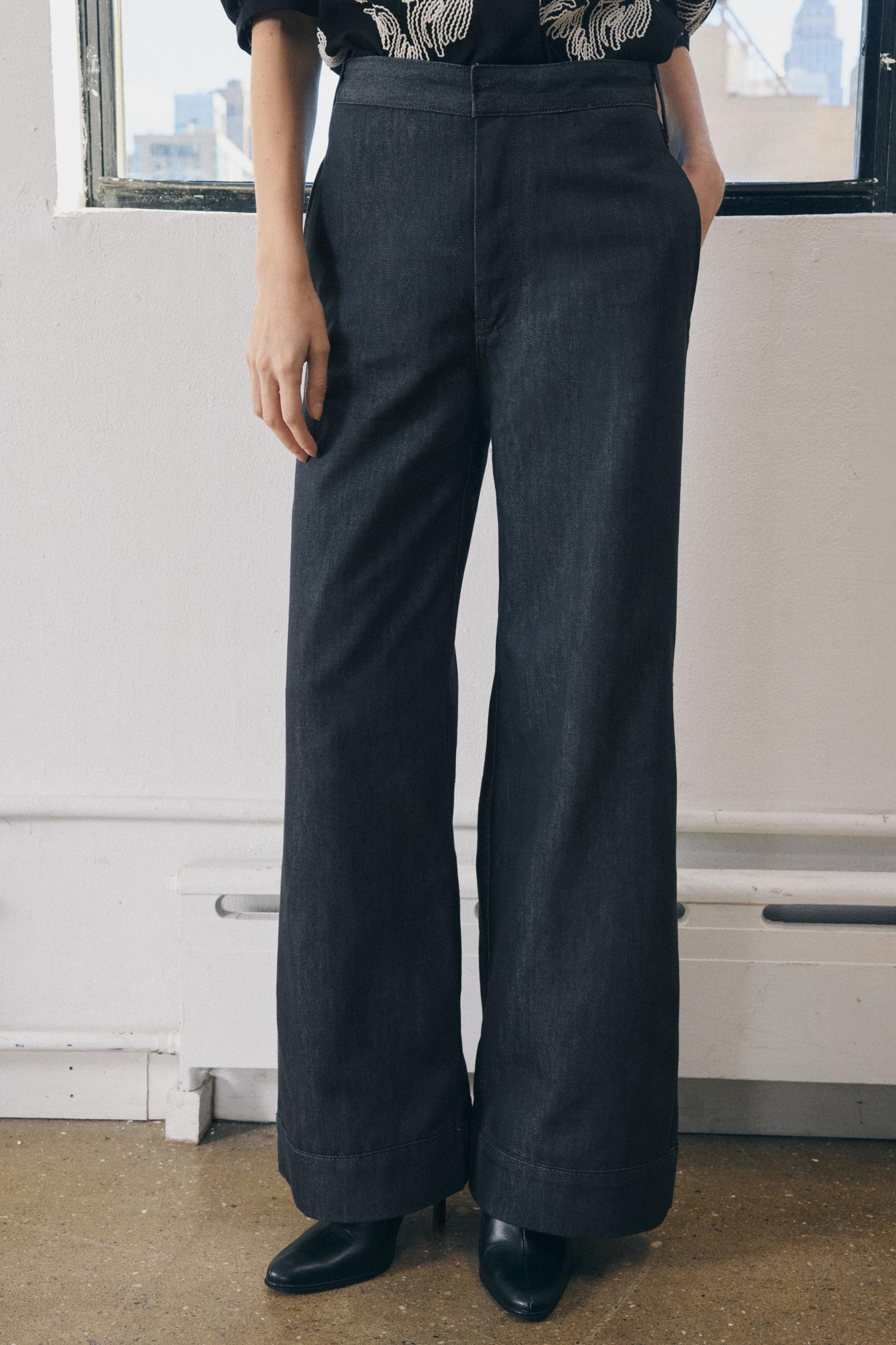 MID-RISE WIDE LEG JEANS ZW COLLECTION Product Image