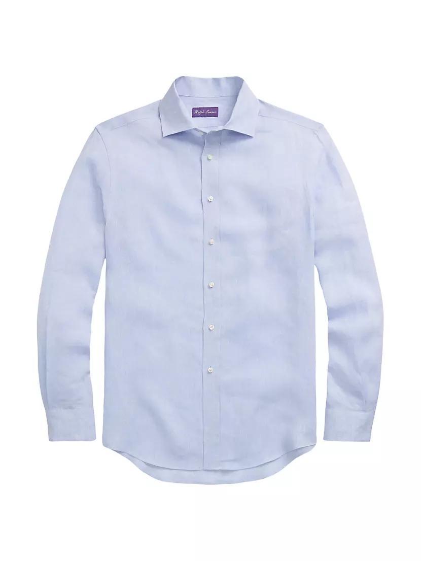 Chambray Linen Long-Sleeve Sport Shirt Product Image