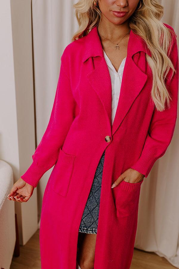 Chic A La Mode Knit Lightweight Coat Product Image