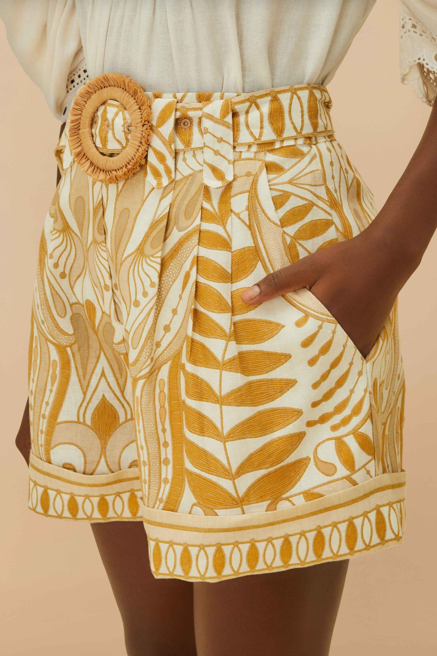 Off-White Lace Nature Shorts Product Image