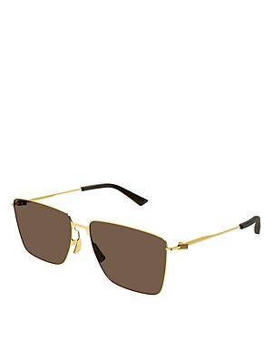 Mens BV1267SM Ultrathin Metal Rectangle Sunglasses Product Image