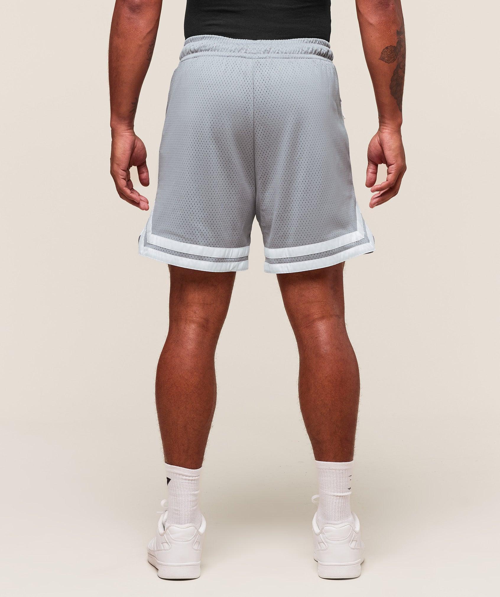 Gymshark Campus Mesh Shorts - Denim Grey Male Product Image