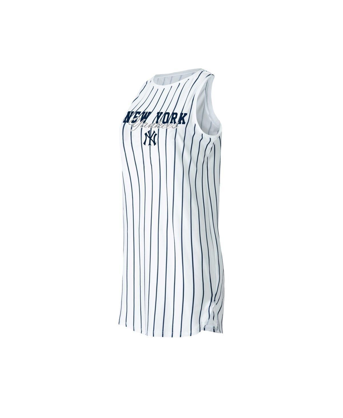 Womens Concepts Sport New York Yankees Reel Pinstripe Knit Sleeveless Nightshirt Product Image