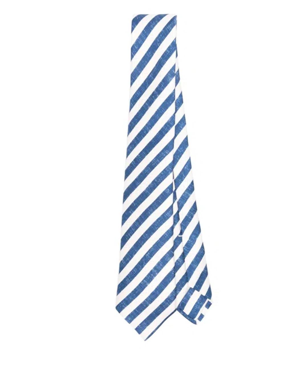 KITON Striped Tie In Blue Product Image