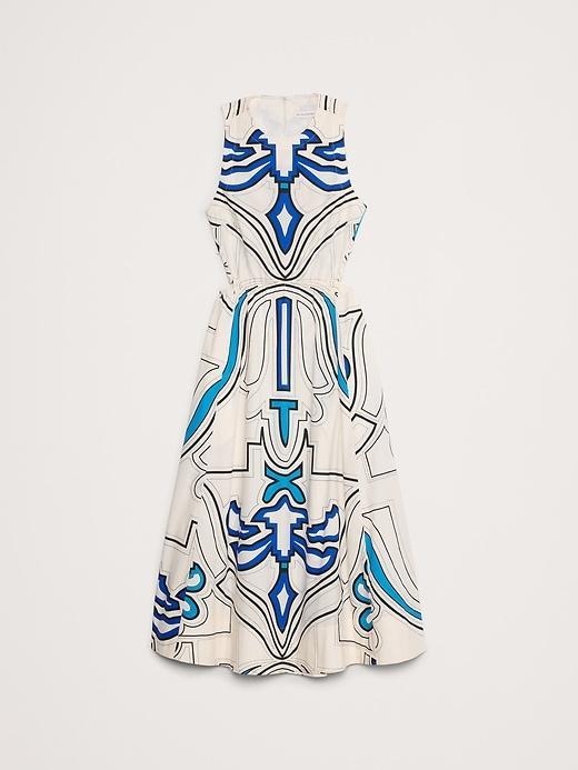 Cotton Poplin Cut-Out Midi Dress Product Image