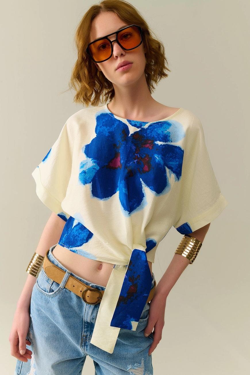 Tropical Print Blouse Product Image